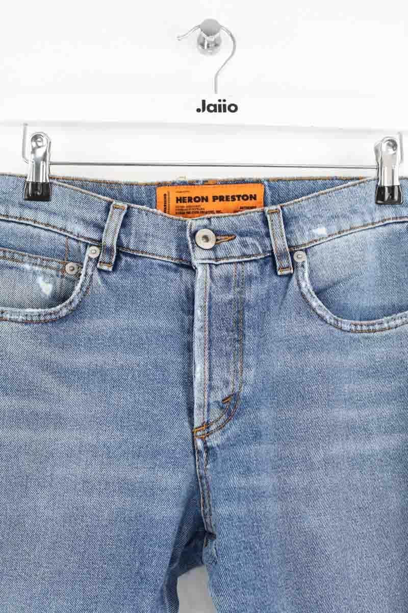 Jean droit Heron Preston Bleu en Coton