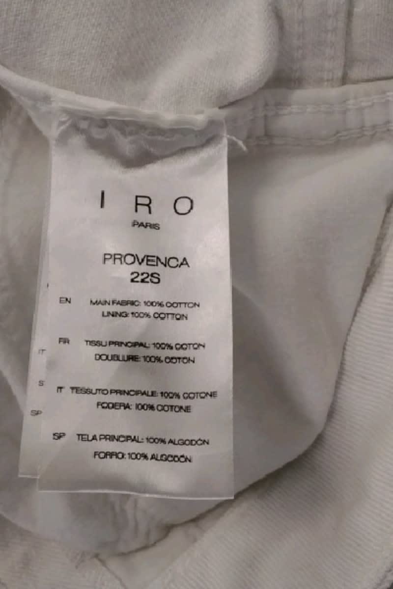 Jean droit Iro Blanc en Coton