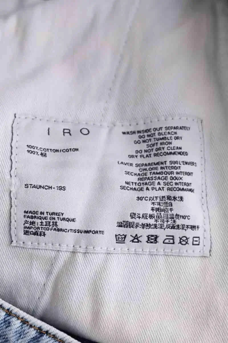 Jean droit Iro Bleu en Coton