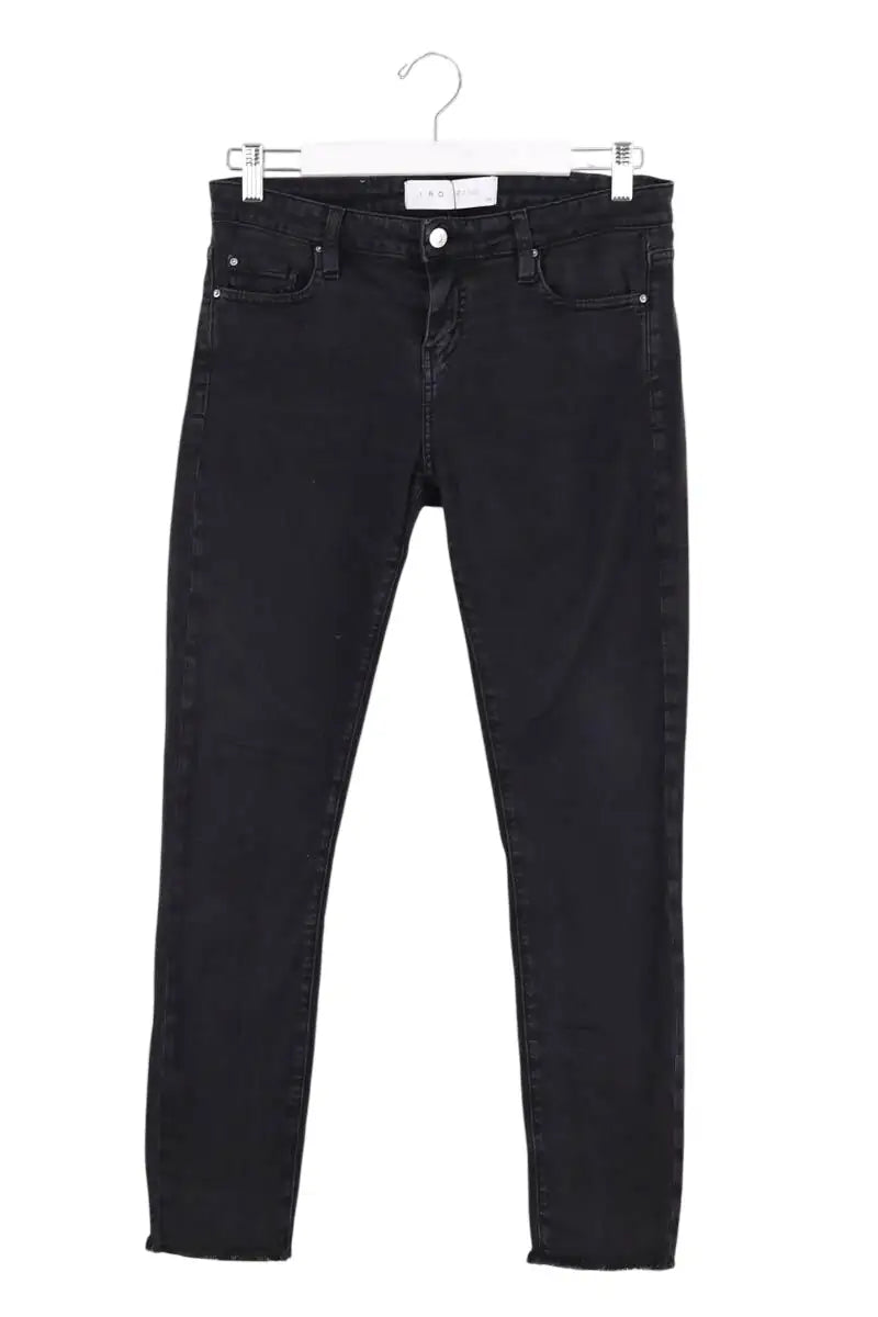 Jean droit Iro Noir en Coton, taille L - Seconde Main