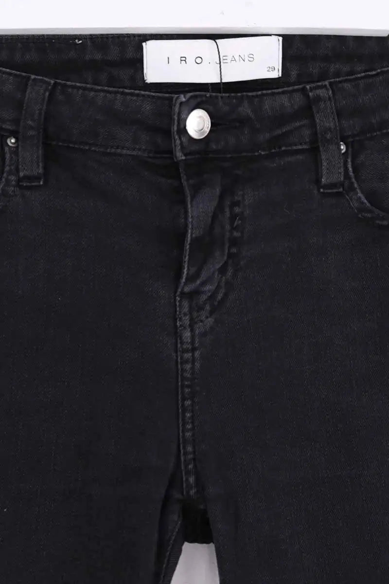 Jean droit Iro Noir en Coton