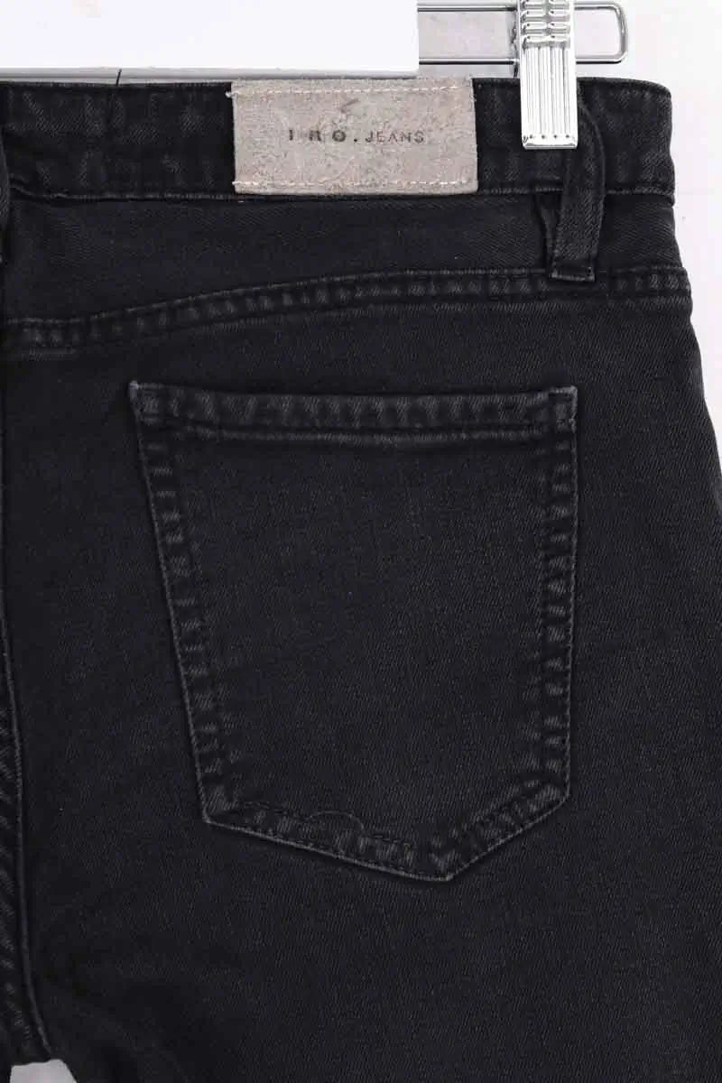 Jean droit Iro Noir en Coton