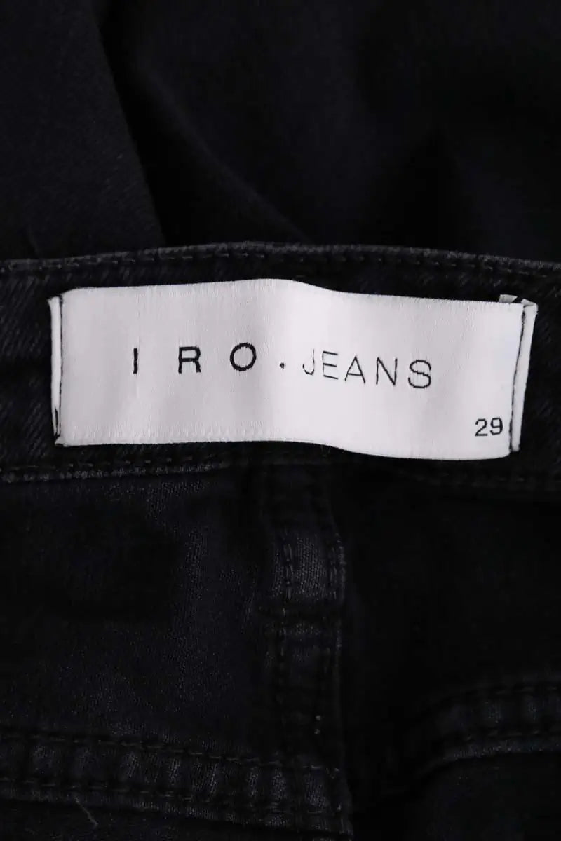 Jean droit Iro Noir en Coton