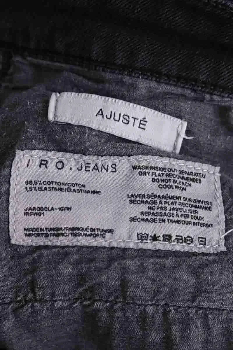 Jean droit Iro Noir en Coton