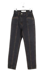 Jean droit Iro Noir en Coton, taille XS - Seconde Main