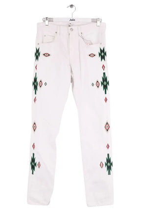 Jean droit Isabel Marant Blanc en Coton, taille M - Seconde Main