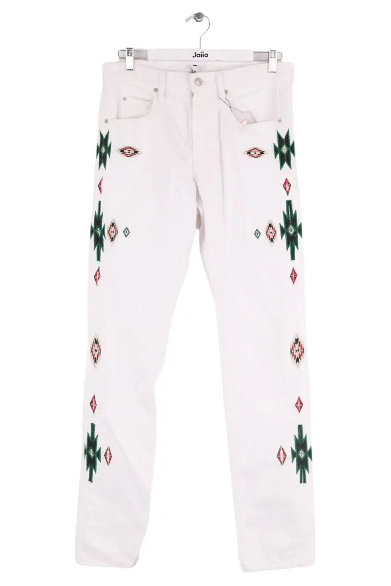 Jean droit Isabel Marant Blanc en Coton, taille M - Seconde Main