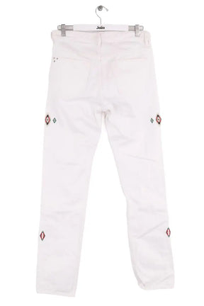 Jean droit Isabel Marant Blanc en Coton