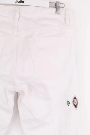 Jean droit Isabel Marant Blanc en Coton