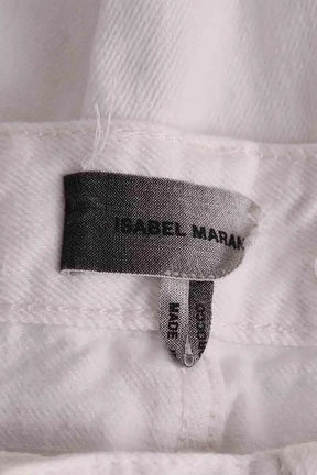 Jean droit Isabel Marant Blanc en Coton