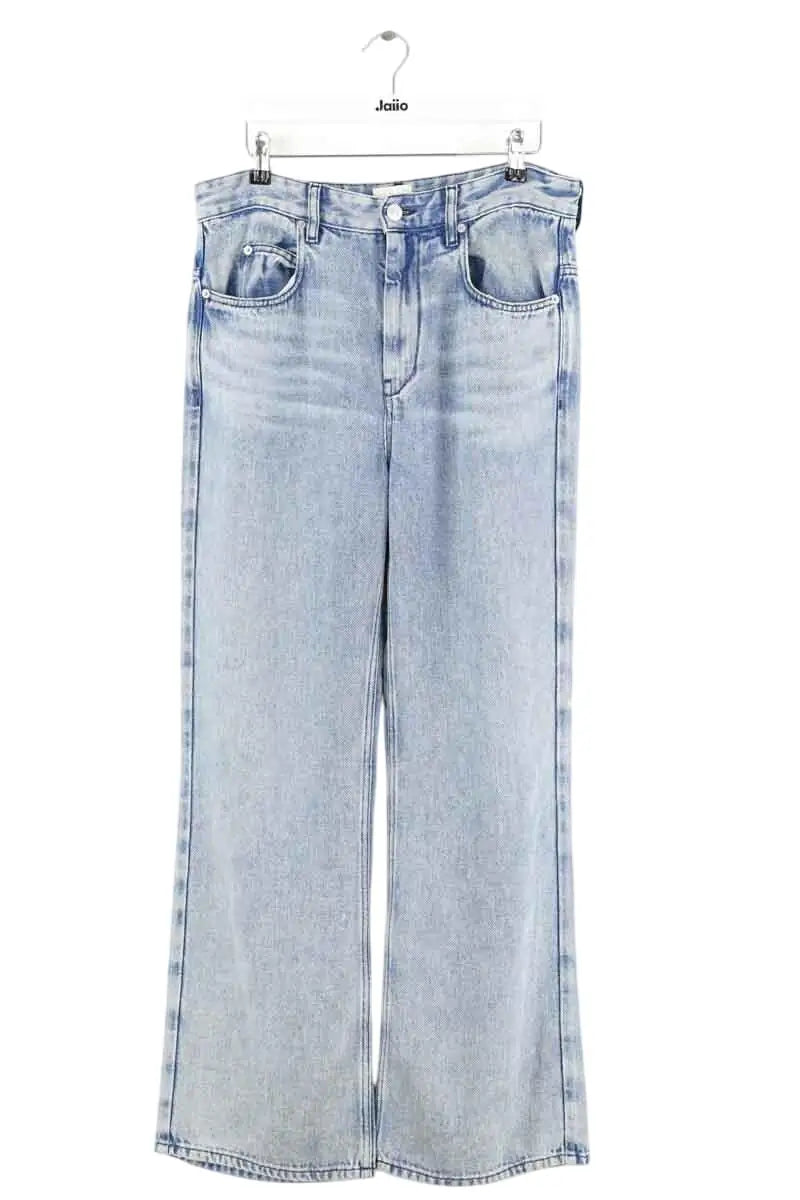 Jean droit Isabel Marant Bleu en Coton, taille L - Seconde Main
