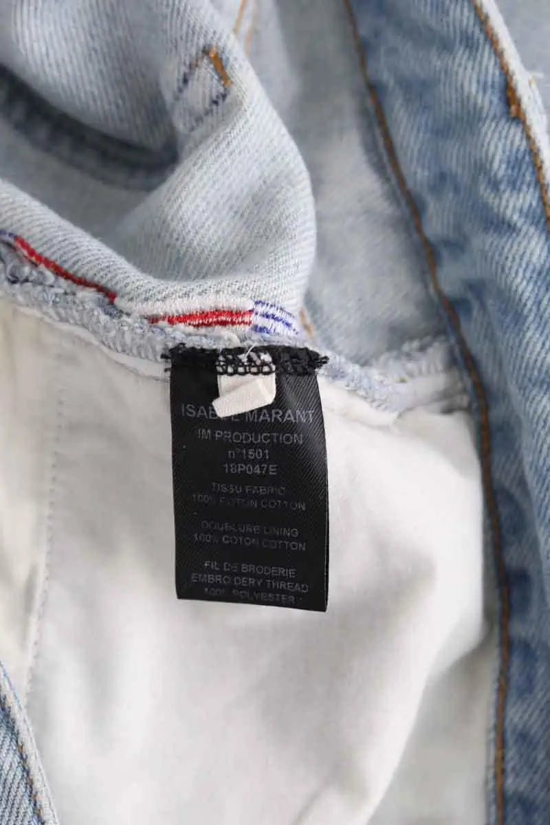 Jean droit Isabel Marant Bleu en Coton