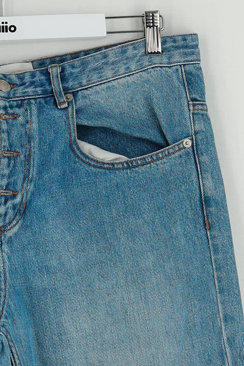 Jean droit Isabel Marant Bleu en Coton