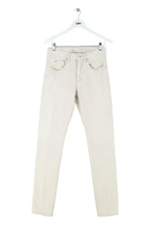 Jean droit Isabel Marant Ecru en Coton, taille S - Seconde Main