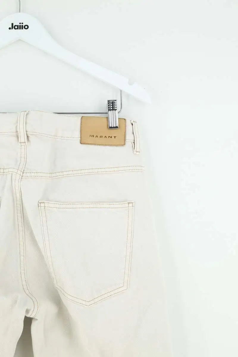 Jean droit Isabel Marant Ecru en Coton