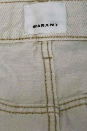 Jean droit Isabel Marant Ecru en Coton
