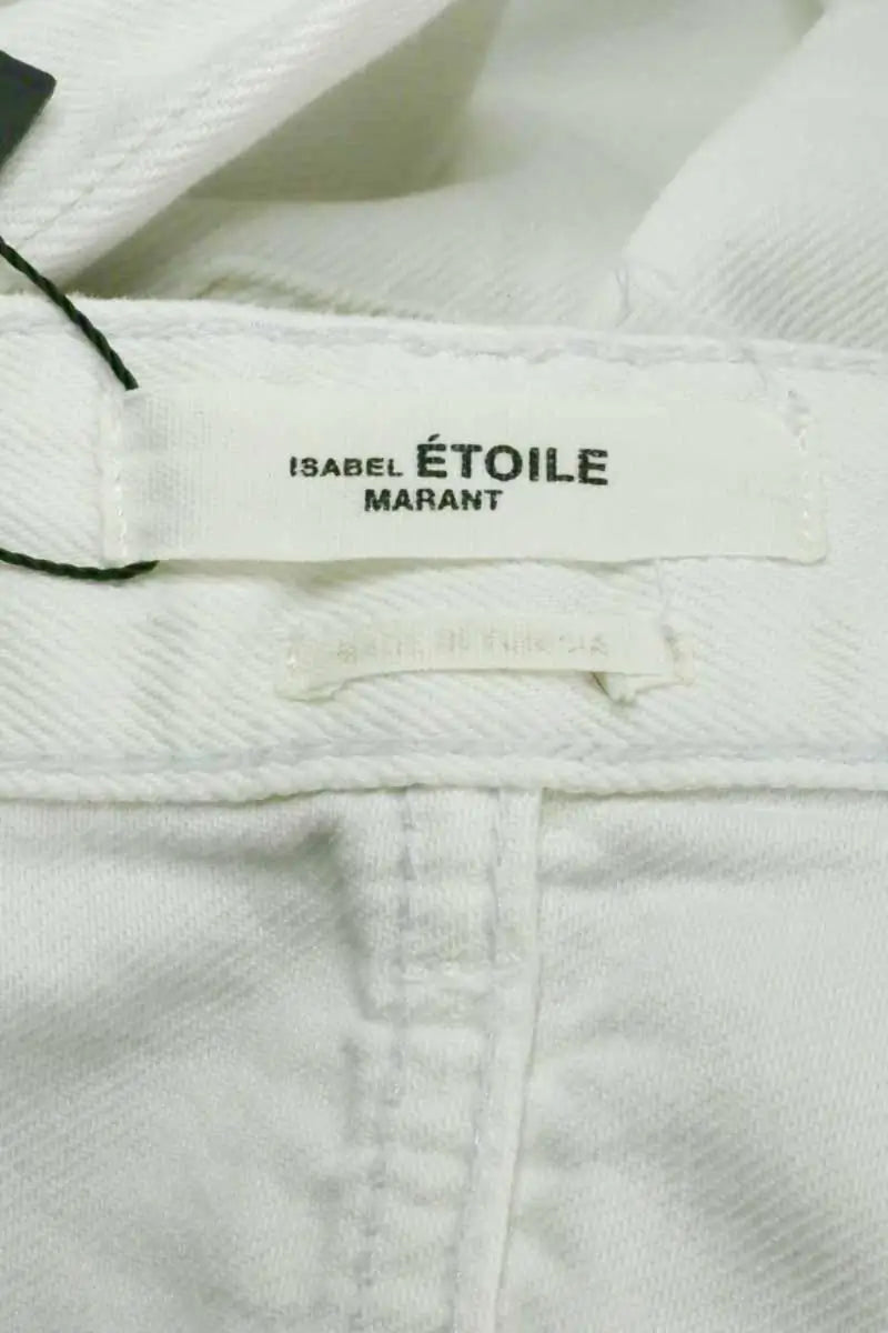 Jean droit Isabel Marant Étoile Blanc en Coton