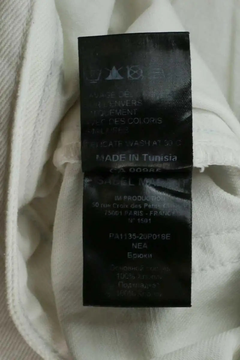 Jean droit Isabel Marant Étoile Blanc en Coton