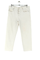 Jean droit Isabel Marant Étoile Blanc en Coton, taille XXL - Seconde Main