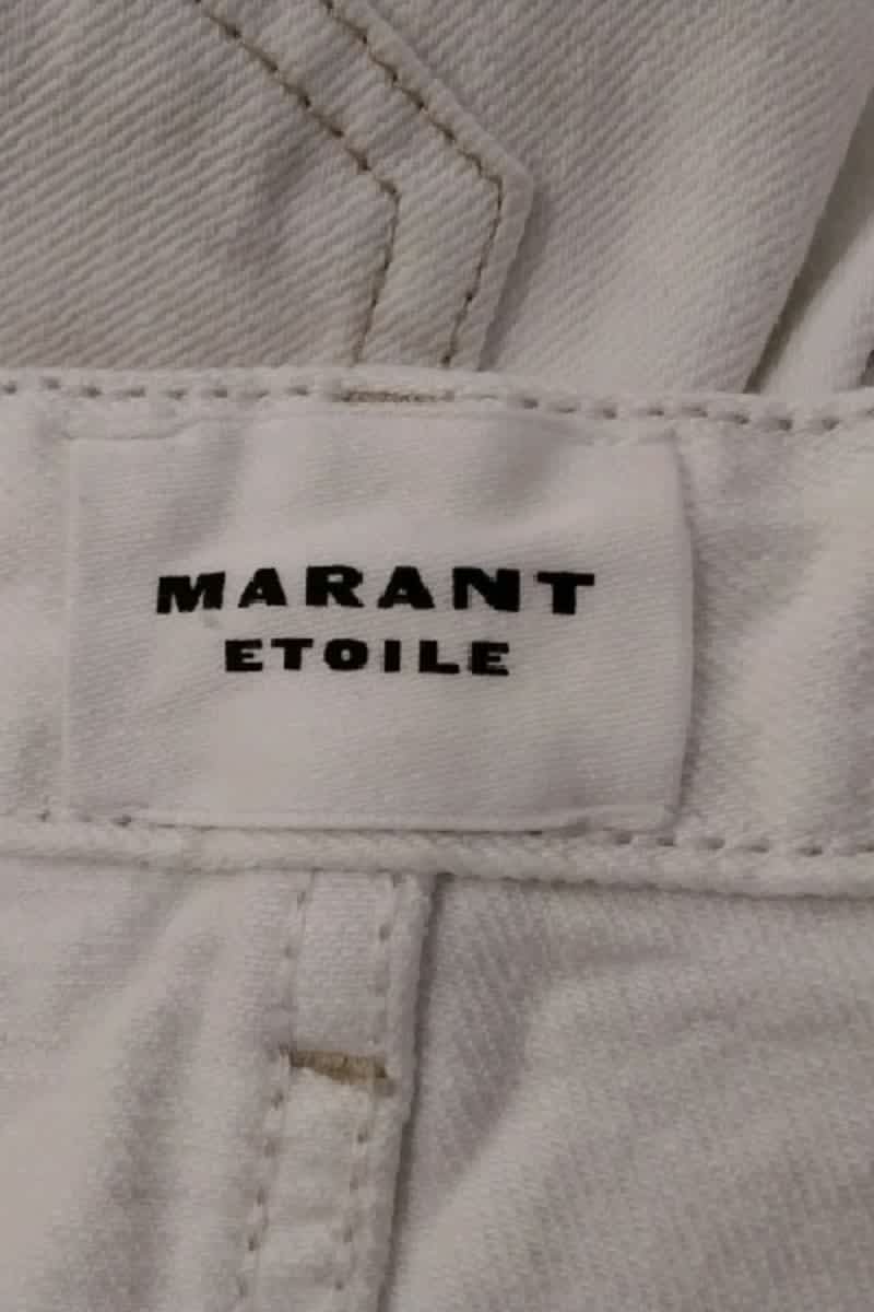 Jean droit Isabel Marant Étoile Blanc en Coton