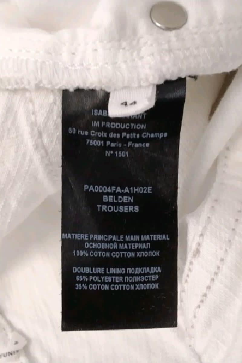 Jean droit Isabel Marant Étoile Blanc en Coton
