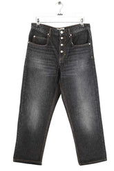 Jean droit Isabel Marant Étoile Marine en Coton, taille M - Seconde Main
