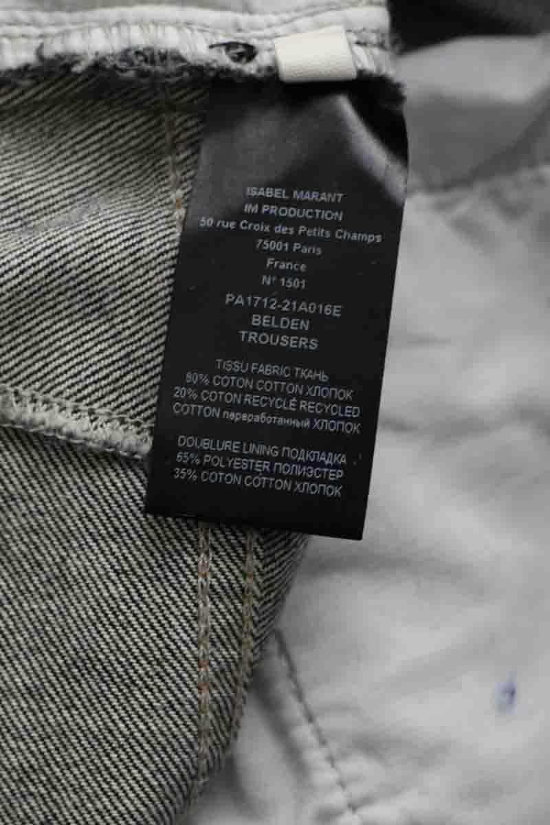 Jean droit Isabel Marant Étoile Marine en Coton