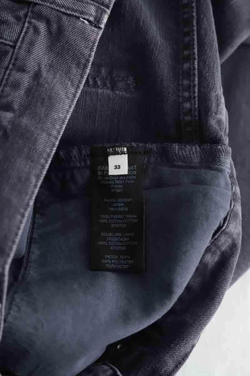 Jean droit Isabel Marant Gris en Coton