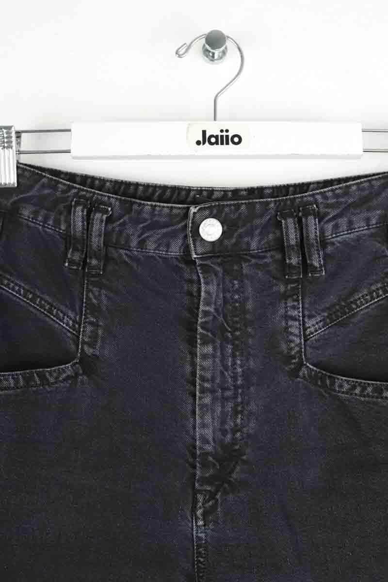 Jean droit Isabel Marant Noir en Coton