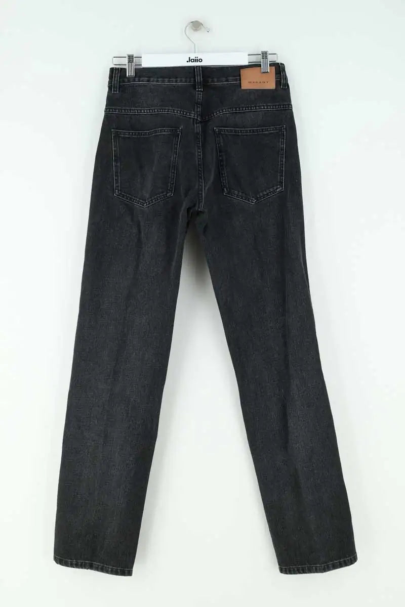Jean droit Isabel Marant Noir en Coton