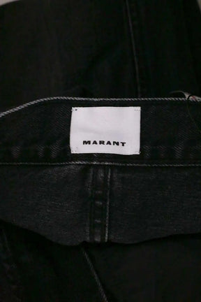 Jean droit Isabel Marant Noir en Coton