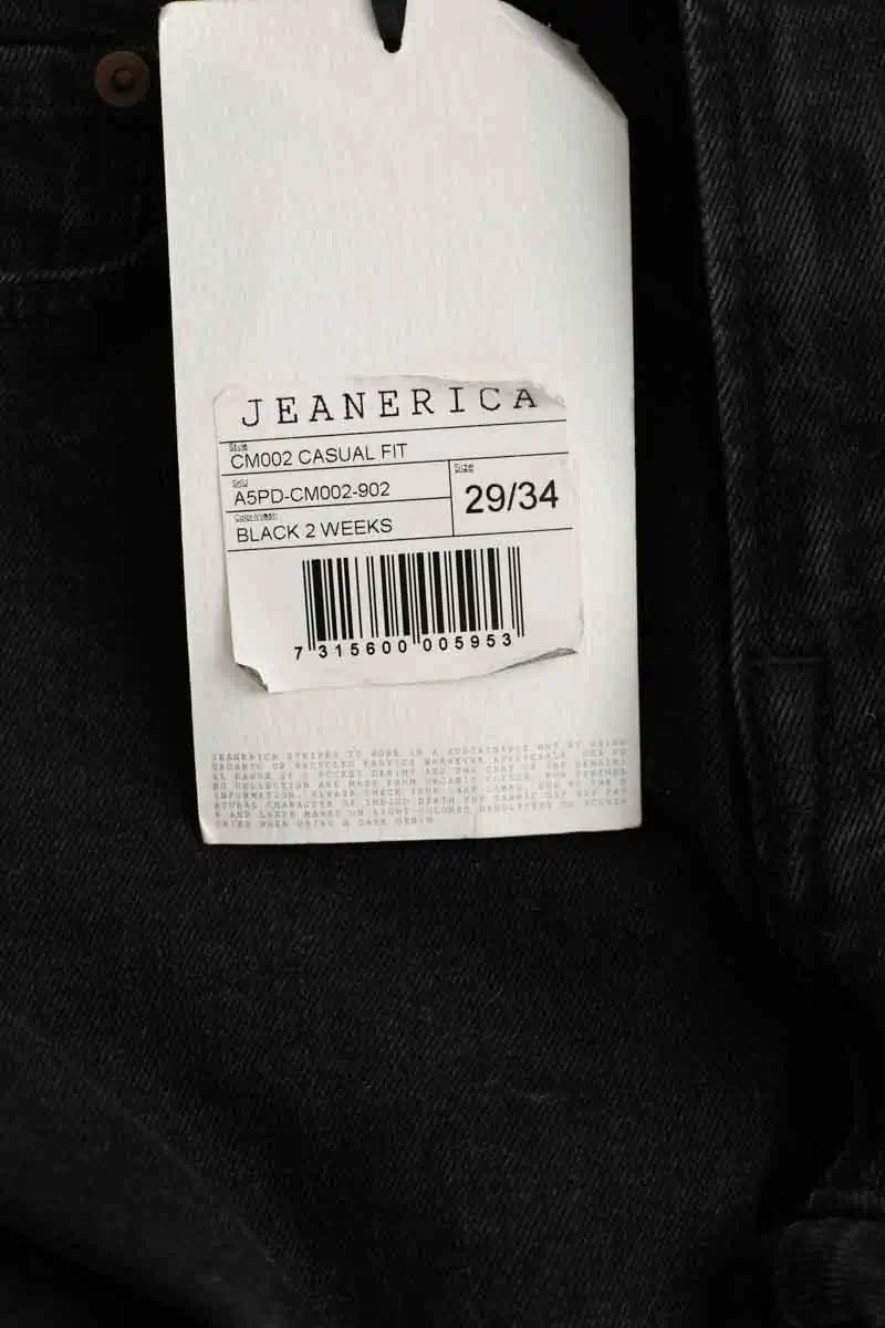 Jean droit Jeanerica 2 weeks Noir en Coton