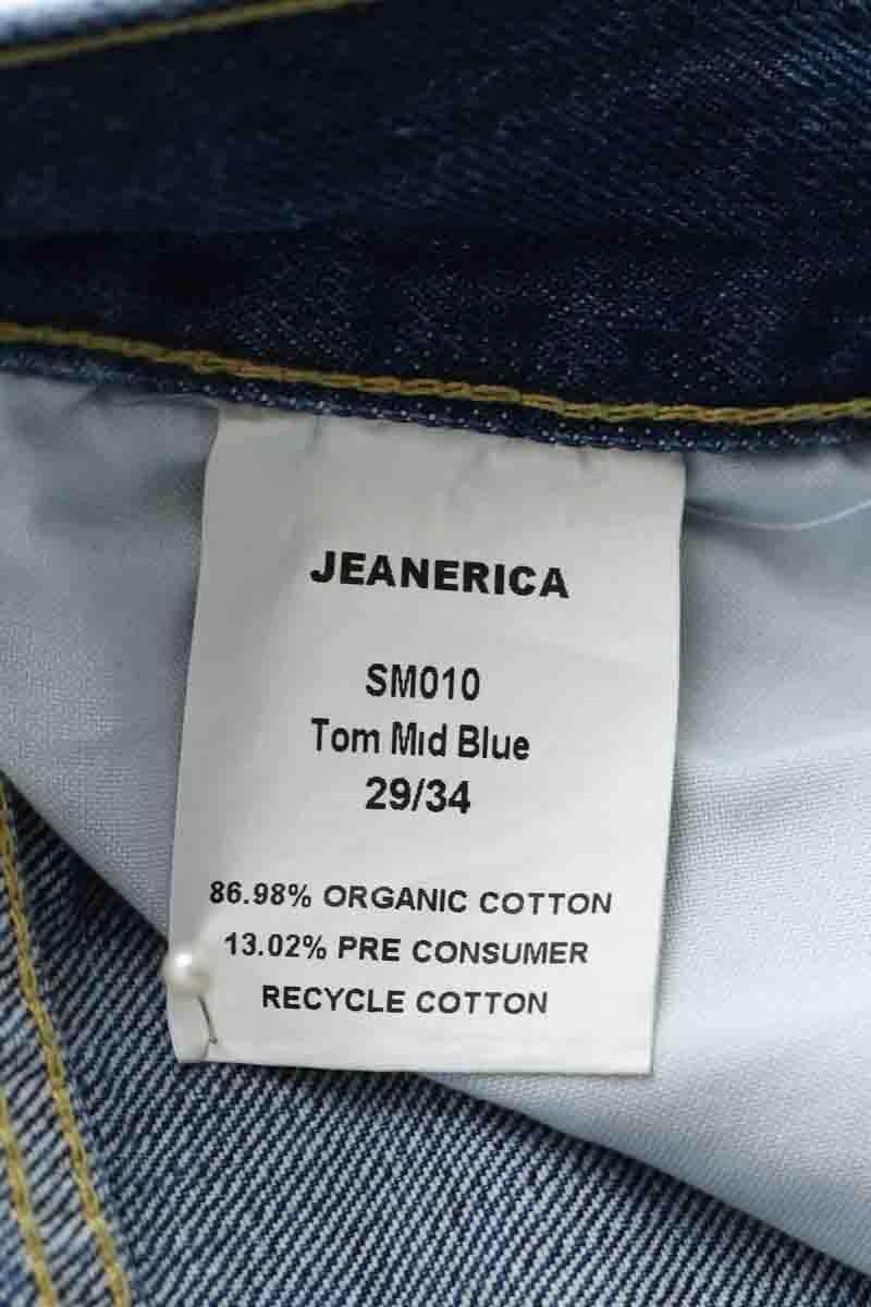 Jean droit Jeanerica Tom mid blue wash Bleu en Coton