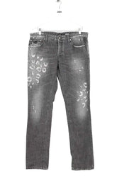 Jean droit Just Cavalli Gris en Coton, taille L - Seconde Main