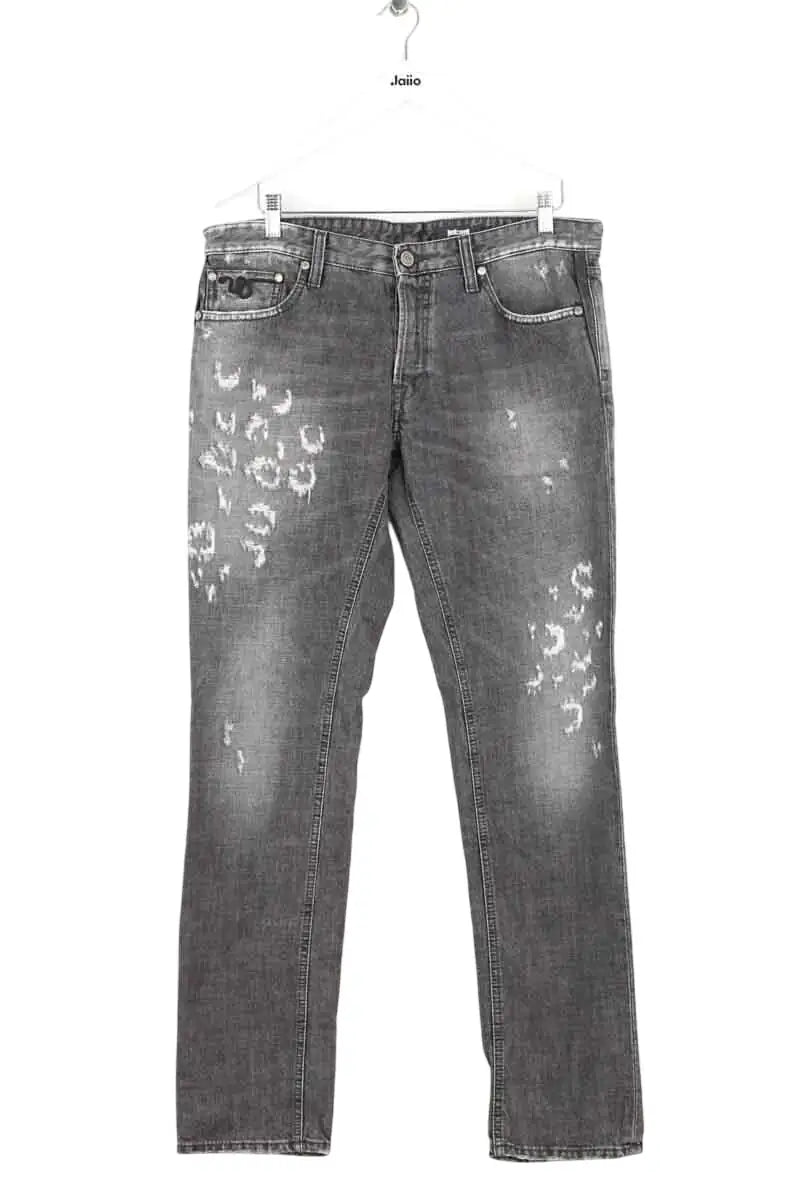 Jean droit Just Cavalli Gris en Coton, taille L - Seconde Main