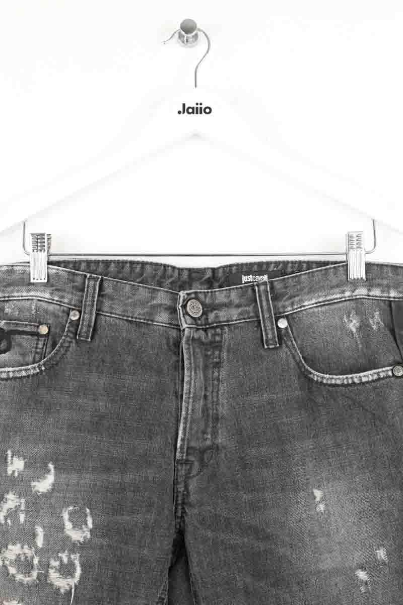 Jean droit Just Cavalli Gris en Coton