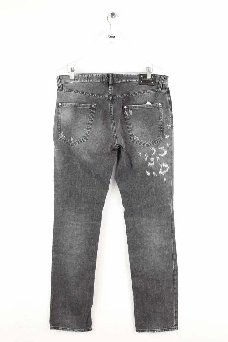 Jean droit Just Cavalli Gris en Coton
