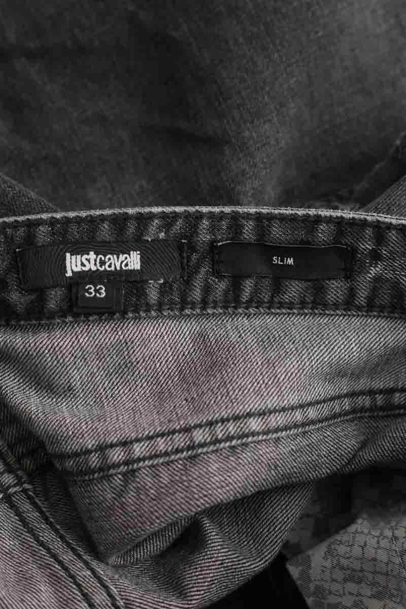 Jean droit Just Cavalli Gris en Coton