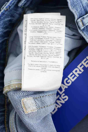 Jean droit Karl Lagerfeld Bleu en Coton - élasthanne