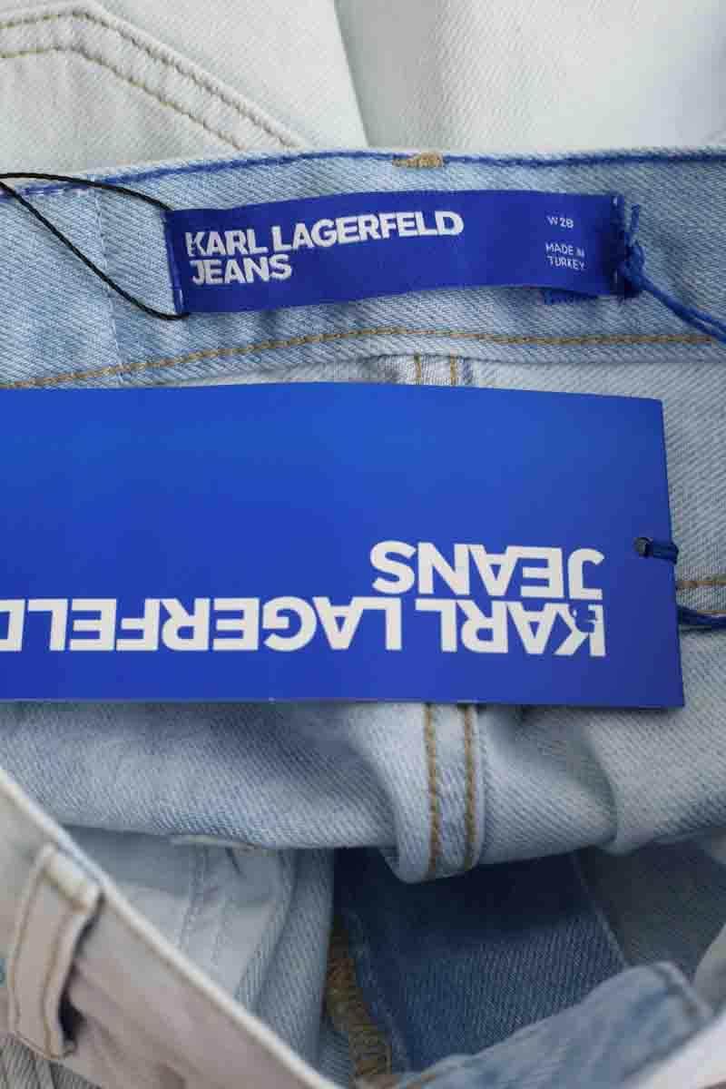 Jean droit Karl Lagerfeld Bleu en Coton