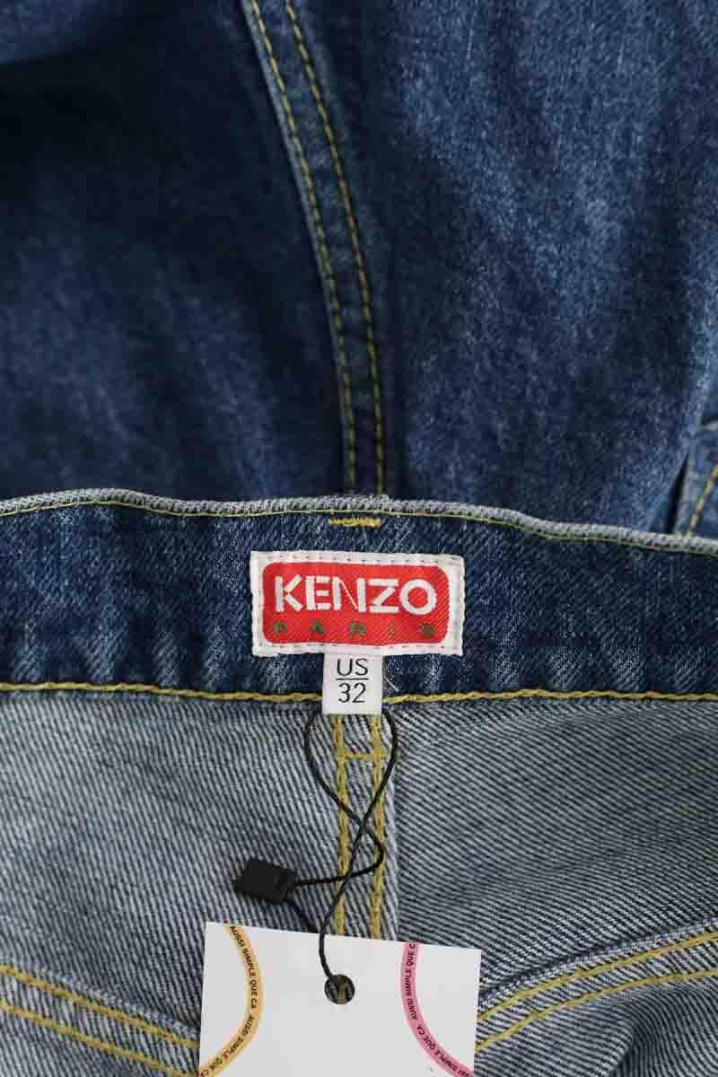 Jean droit Kenzo Bleu en Coton