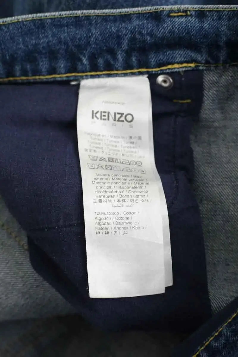 Jean droit Kenzo Bleu en Coton