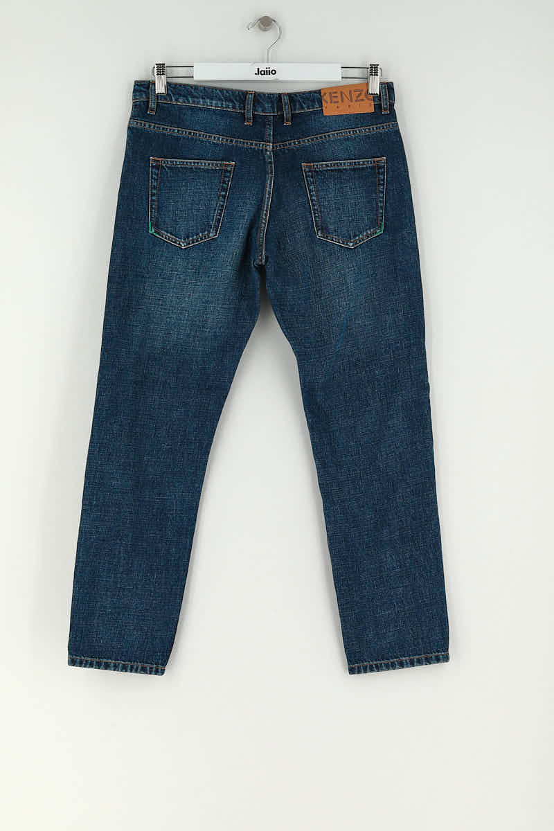 Jean droit Kenzo Bleu en Coton