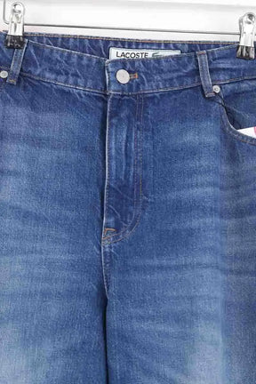 Jean droit Lacoste Bleu en Coton
