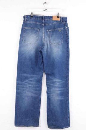 Jean droit Lacoste Bleu en Coton