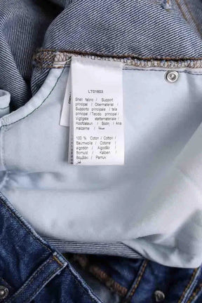 Jean droit Lacoste Bleu en Coton