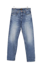 Jean droit Lee Bleu en Coton, taille M - Seconde Main