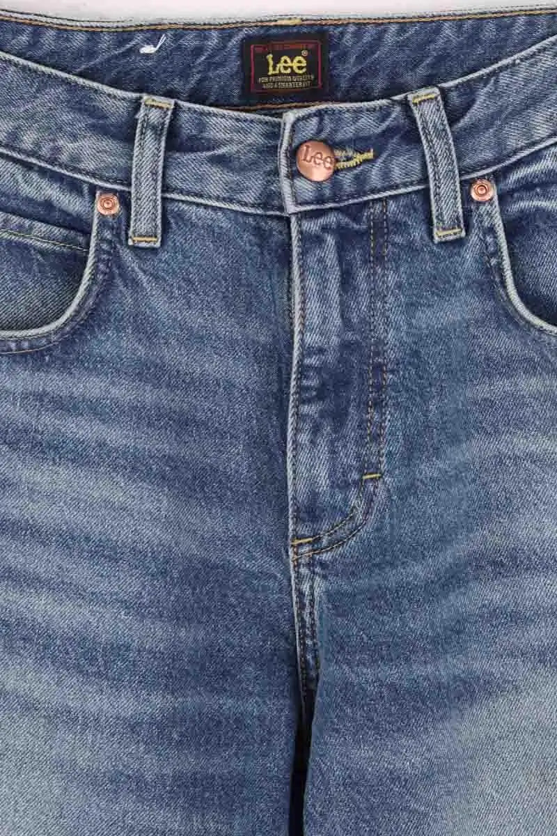 Jean droit Lee Bleu en Coton