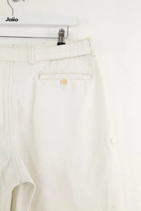 Jean droit Lemaire Blanc en Coton