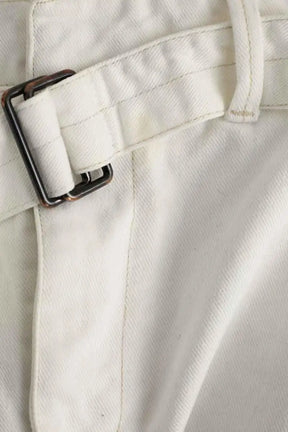 Jean droit Lemaire Blanc en Coton